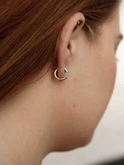 Maria Black Disrupted 14 Hoop -Maria Black 104 0c219c6650 disrupted 14 earring silver original