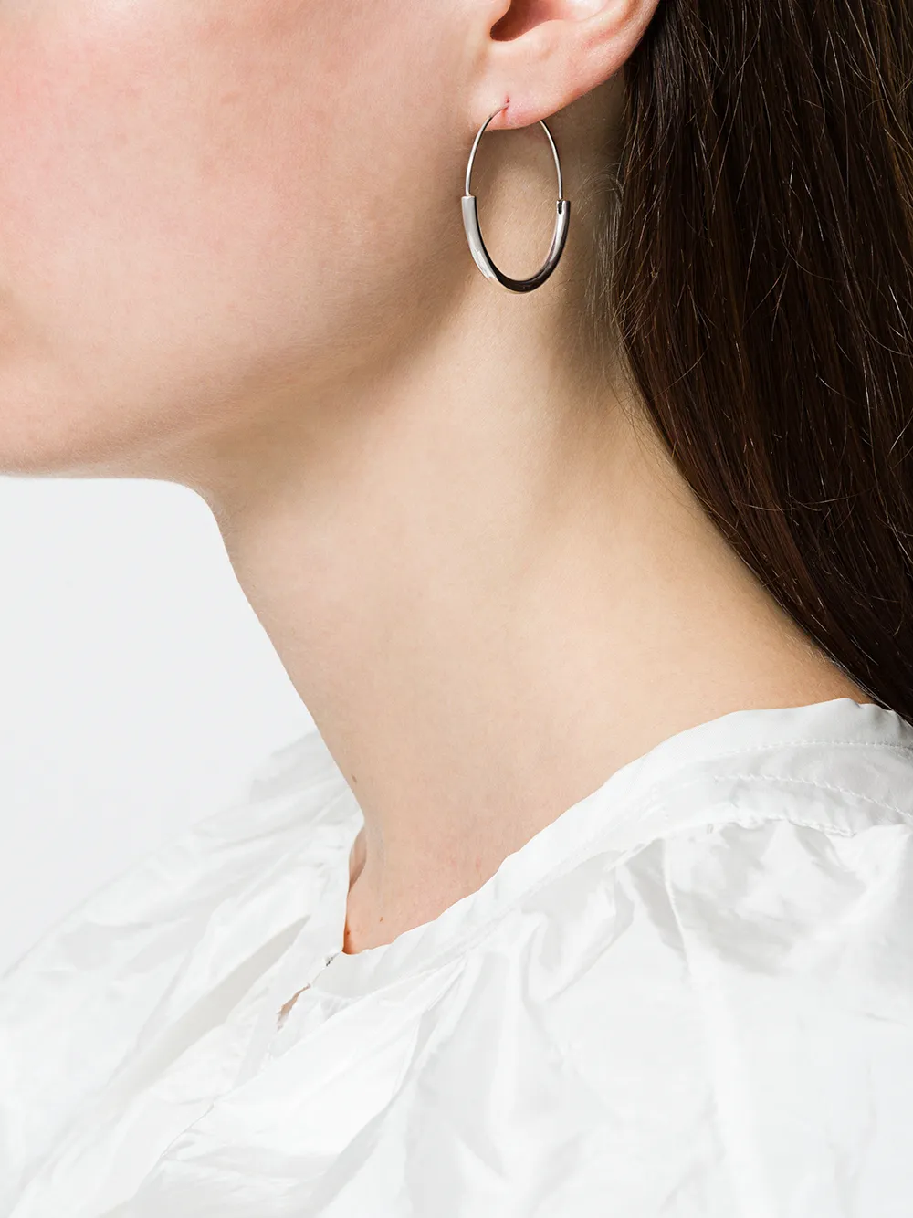 Women Maria Black Medium Serendipity Hoop Earring 2 Women Maria Black Medium Serendipity Hoop Earring - Image 2