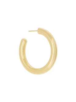 Women Maria Black Ruby 35 Hoop Earring