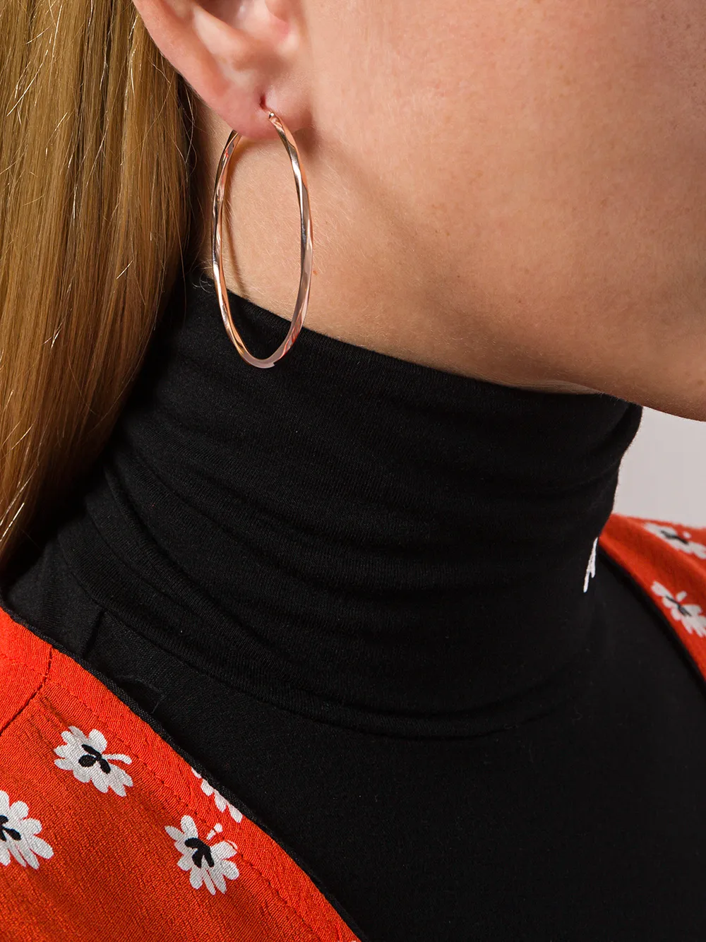 Women Maria Black Francisca Hoop Large Earring 2 Women Maria Black Francisca Hoop Large Earring - Image 2