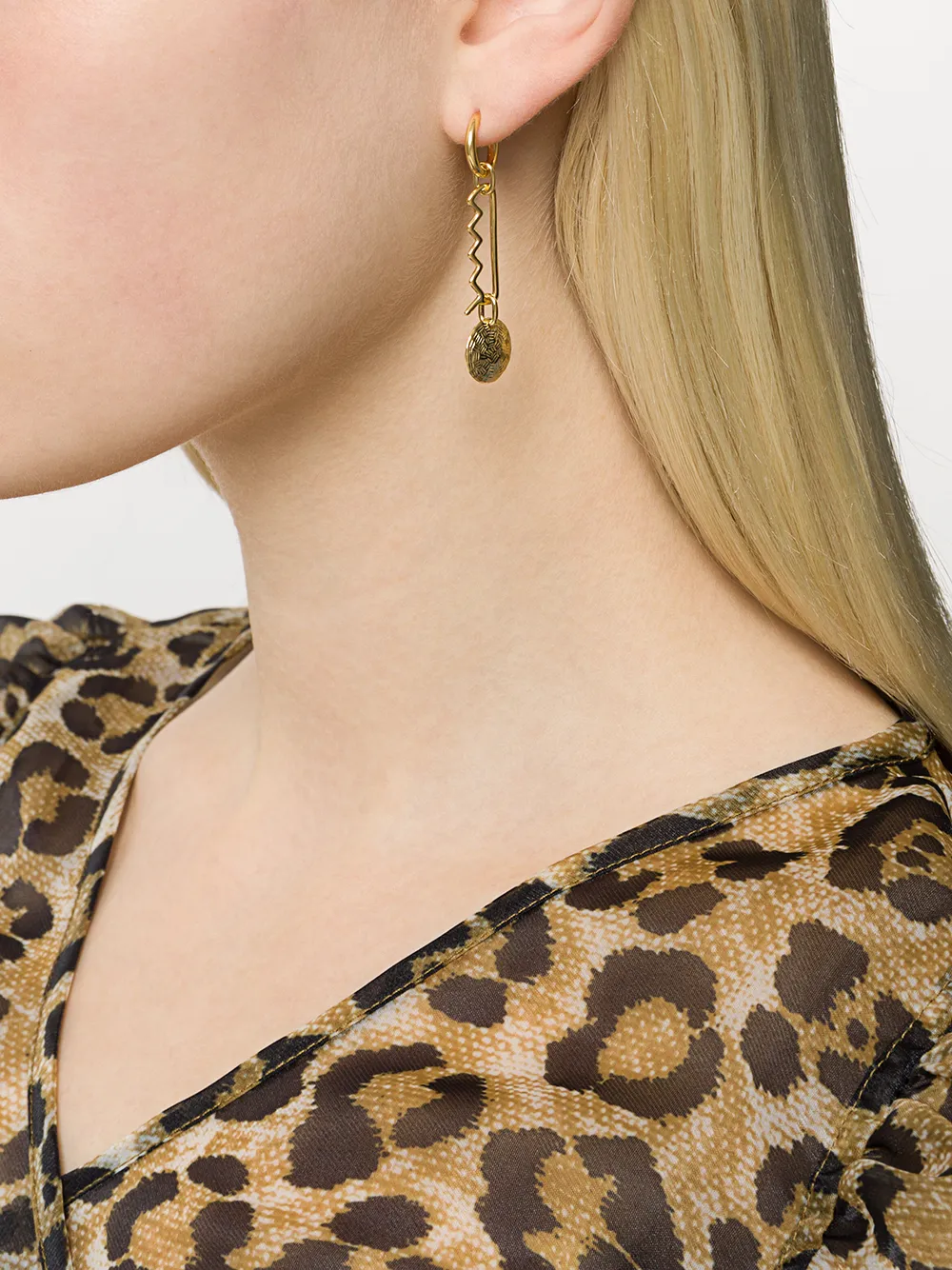 Women Maria Black Moneta Drop Single Earring 2 Women Maria Black Moneta Drop Single Earring - Image 2