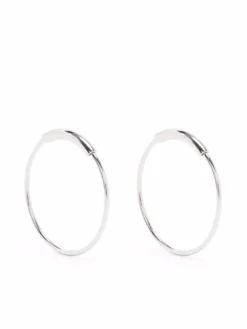 Women Maria Black Basic Hoops 22mm Earrings