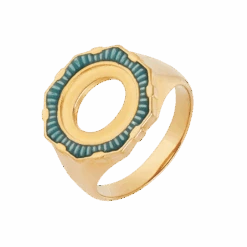 Maria Black Moss Ocean Ring