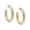 Women Maria Black Ruby 35 Hoop Earrings