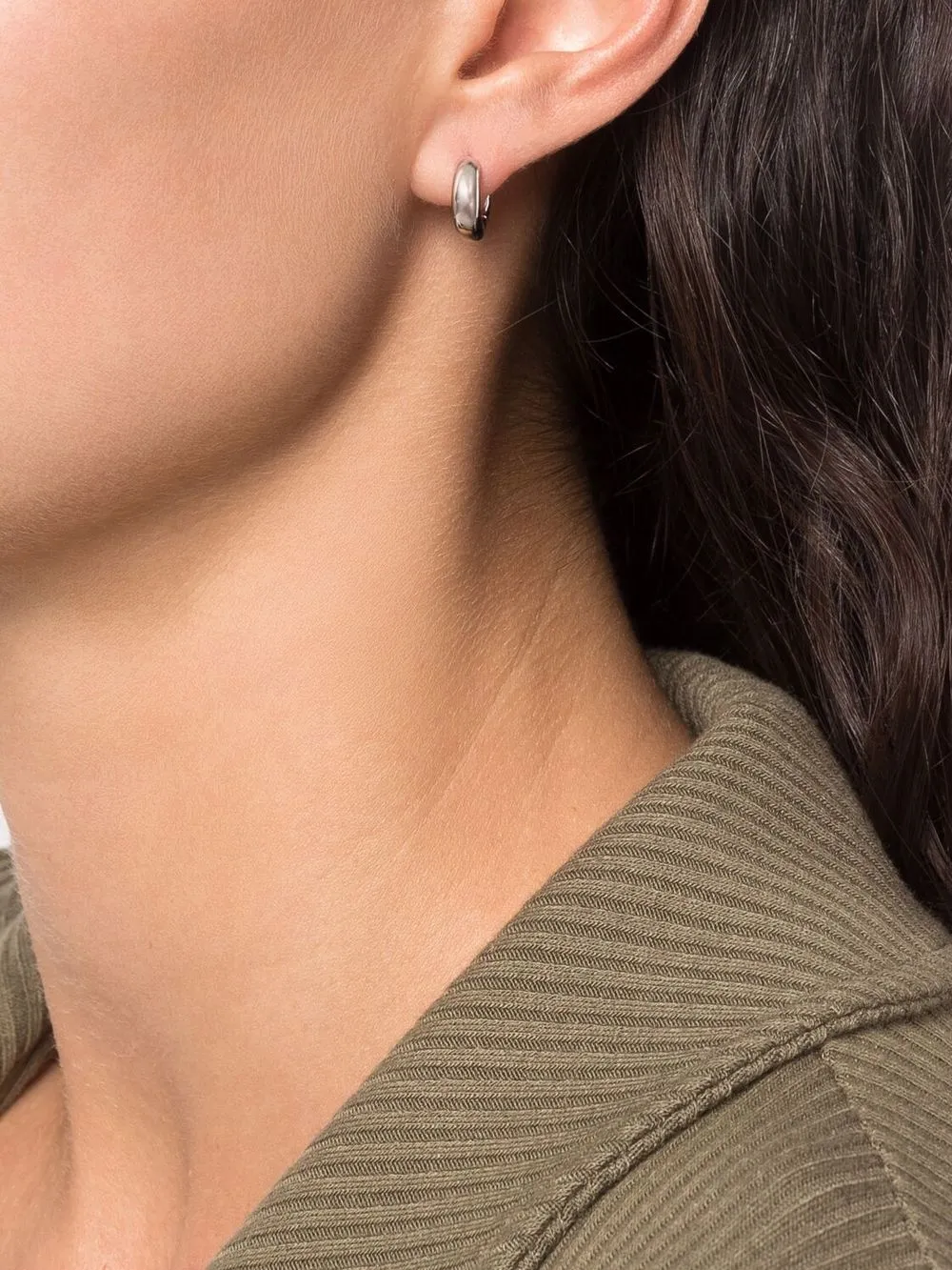 Women Maria Black Laideback 7 Huggie Earring 2 Women Maria Black Laideback 7 Huggie Earring - Image 2