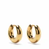 Women Maria Black Laid Back 7 Huggie Earrings