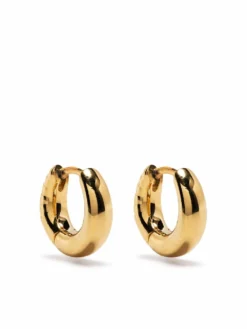 Women Maria Black Laid Back 7 Huggie Earrings