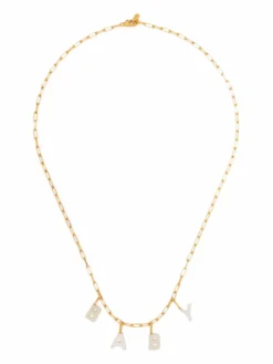 Women Maria Black Baby Mother-of-pearl Lettering Necklace