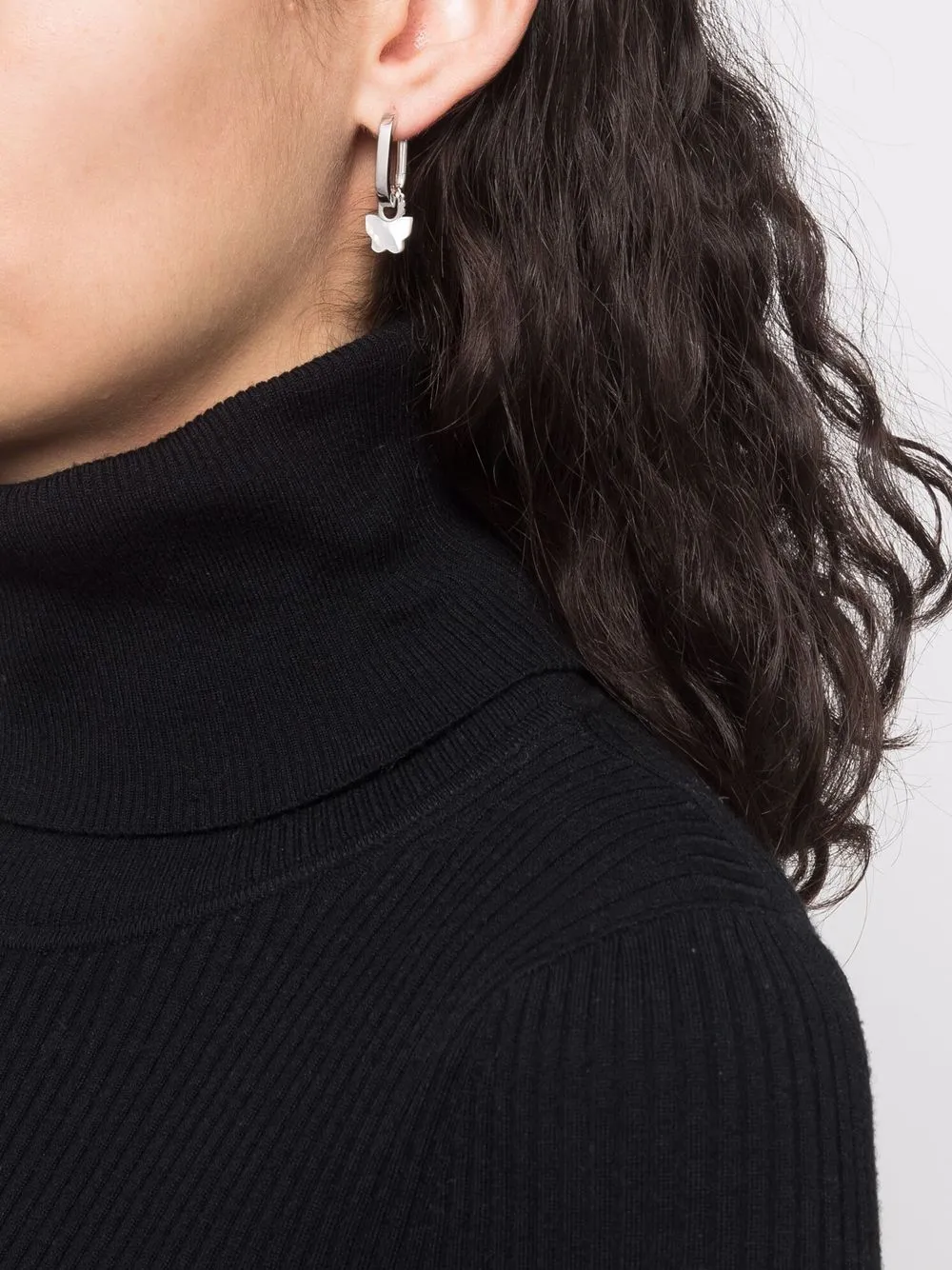 Women Maria Black Goodness Single Huggie Earring 2 Women Maria Black Goodness Single Huggie Earring - Image 2