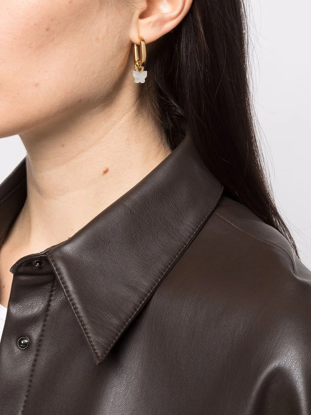 Women Maria Black Goodness Huggie Hoop Earring 2 Women Maria Black Goodness Huggie Hoop Earring - Image 2