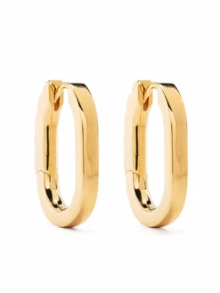 Women Maria Black Woods Huggies Hoop Earrings