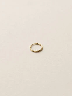 Maria Black Diamond Cut 10 Huggie