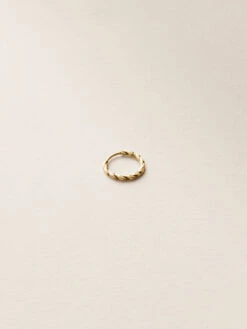 Maria Black Diamond Cut 9 Huggie