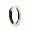 Women Maria Black Lost Highway 10 Diamond Single Huggie Earring