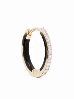 Women Maria Black Lost Highway 10 Diamond Single Huggie Earring