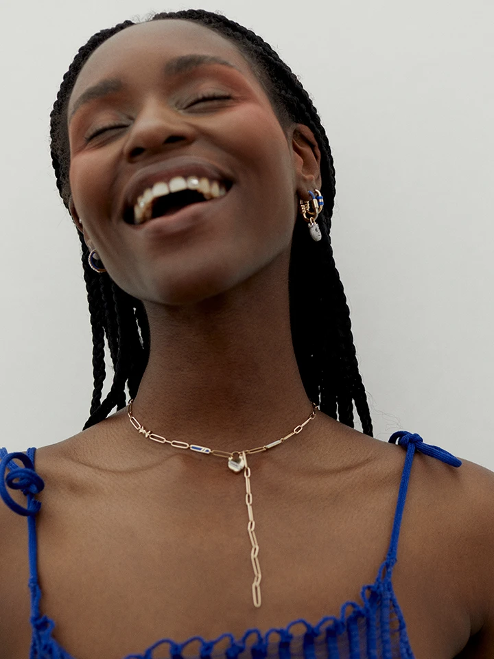 Maria Black Vertigo 12 Blue Earring 4 Maria Black Vertigo 12 Blue Earring - Image 4