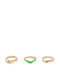 Women Maria Black Aura Neon Ring Stack