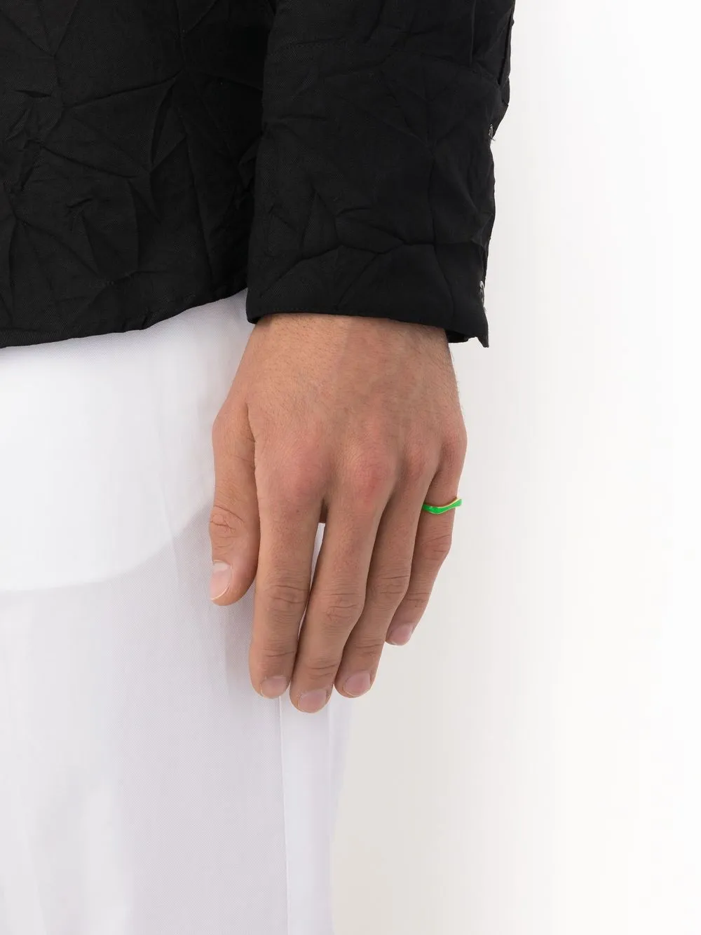 Women Maria Black Aura Wave Ring 2 Women Maria Black Aura Wave Ring - Image 2