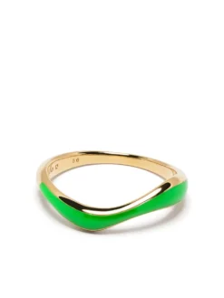 Women Maria Black Aura Wave Ring