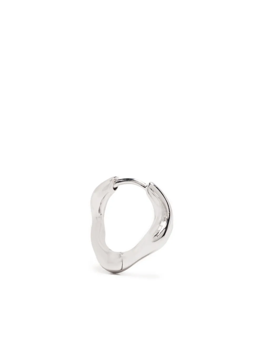 Women Maria Black Anil 10 Recycled Silver Huggie Hoop 1 Women Maria Black Anil 10 Recycled Silver Huggie Hoop