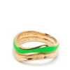Women Maria Black Soma Neon Gold-plated Ring Stack