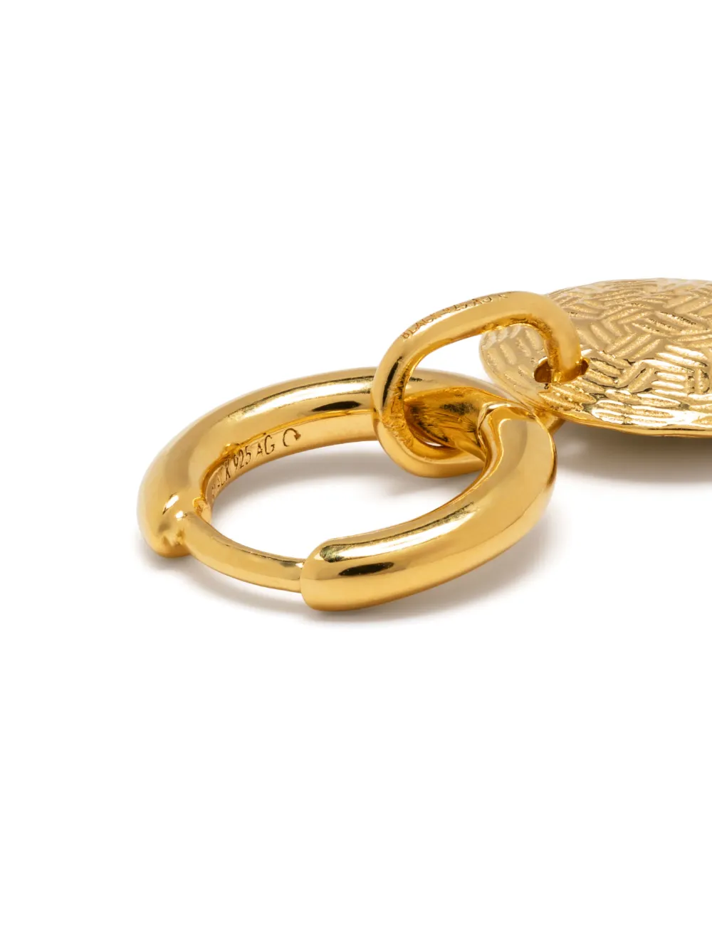 Women Maria Black Tan Huggie Earring 4 Women Maria Black Tan Huggie Earring - Image 4