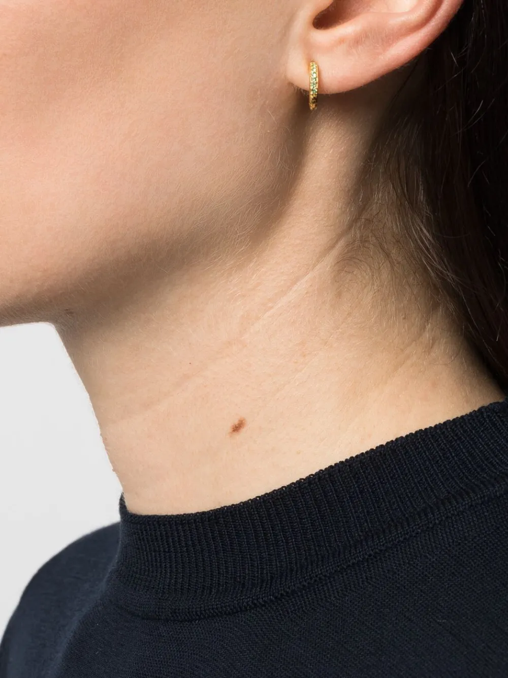 Women Maria Black Mica 6 Huggie Earring 2 Women Maria Black Mica 6 Huggie Earring - Image 2