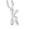 Women Maria Black Fluent Letter K Silver Charm