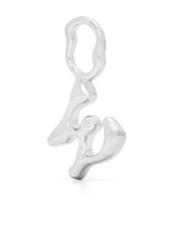 Women Maria Black Fluent Letter W Silver Charm