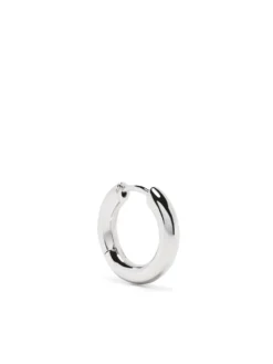 Women Maria Black Silver Slate 10 Huggie