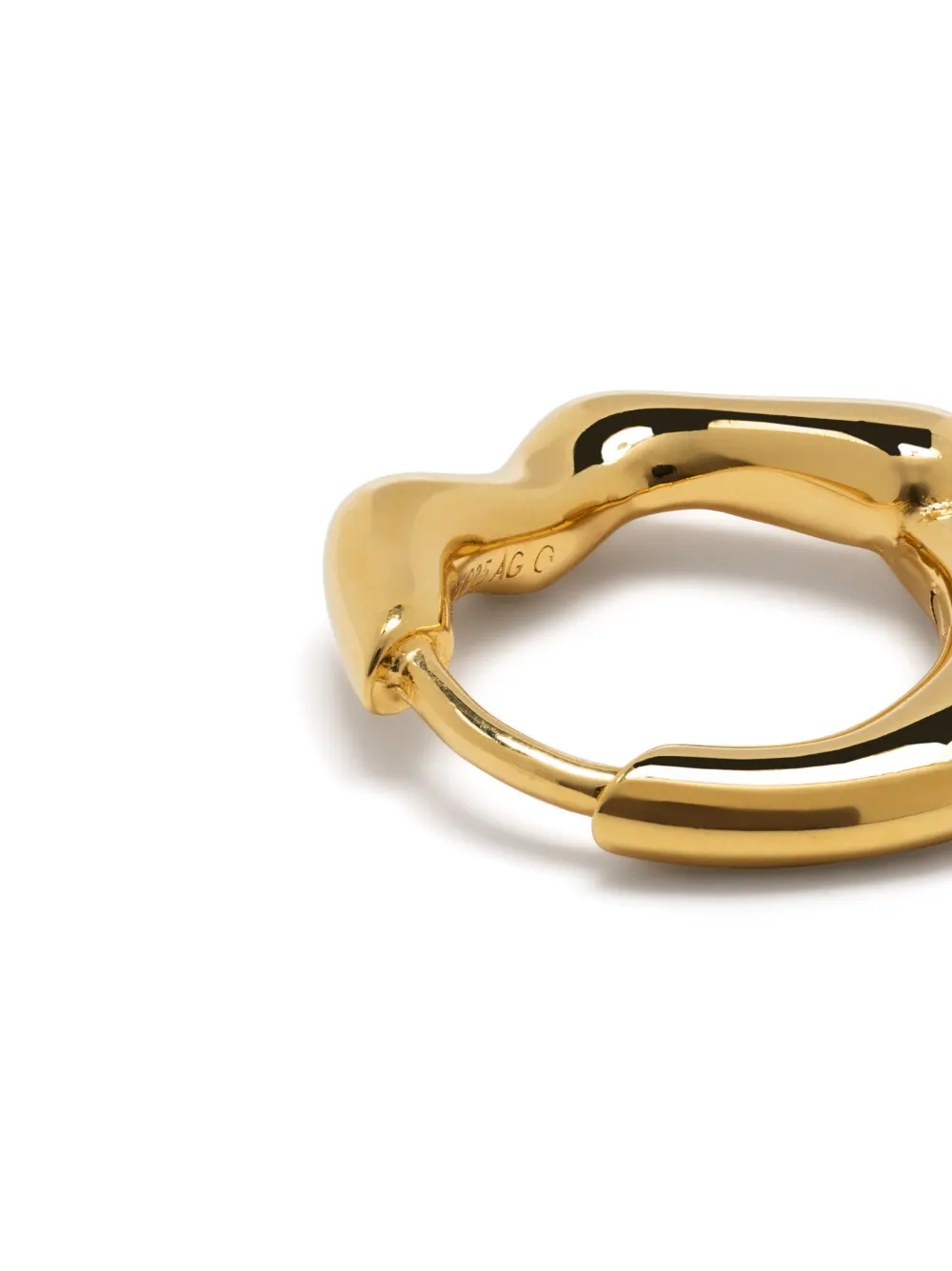 Women Maria Black Mira Gold-plated Huggie 4 Women Maria Black Mira Gold-plated Huggie - Image 4