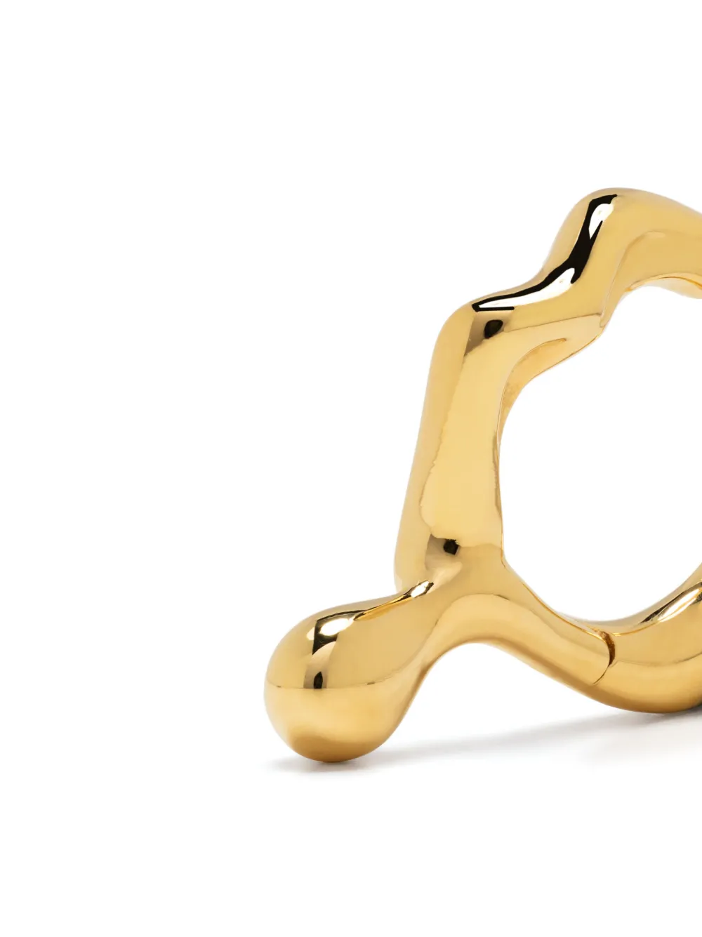 Women Maria Black Mira Gold-plated Huggie 3 Women Maria Black Mira Gold-plated Huggie - Image 3