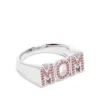 Women Maria Black Mom Crystal-embelished Ring