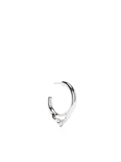 Women Maria Black Sterling-silver Hoop Earring