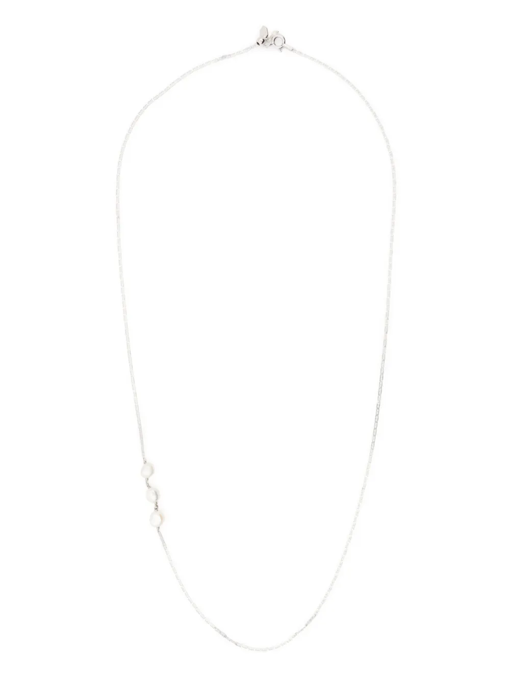 Women Maria Black Sterling Silver Tessoro Pearl Chain Necklace 1 Women Maria Black Sterling Silver Tessoro Pearl Chain Necklace