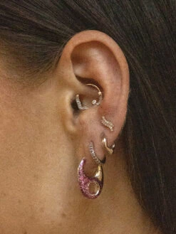 Maria Black Mica 8 Pink Huggie -Maria Black 4648 c24ff75242 vogue lilac glitter silver mica 8 pink silver anil 6 silver original