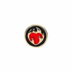 Maria Black Flaming Heart Coin