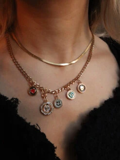 Maria Black Gisele Necklace -Maria Black 5054 402b4ca228 mio gisele necklace flaming disco smiley alien naughty coin gold original