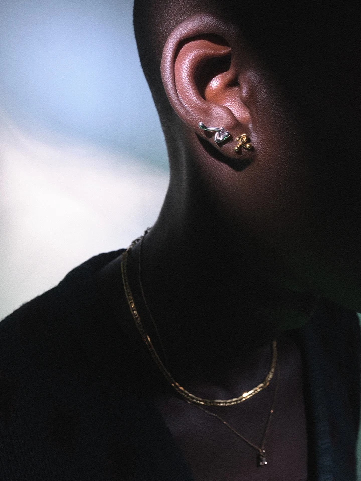 Maria Black Puff Ball Stud 3 Maria Black Puff Ball Stud - Image 3