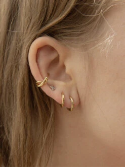 Maria Black -Maria Black 5239 9911b9a254 marco 8 huggie twisted deceiver ear cuff gold dripple ag original